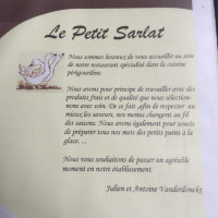 Le Petit Sarlat – Cours De Cuisine Salle De Réception Arc Ainières menu