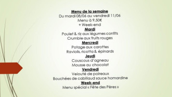 Le Repos Du Moineau menu