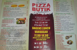 Roslagens Pizzabutik menu