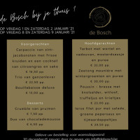 De Bosch menu