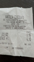 Vaniglia Cioccolato menu