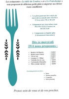 La Table Du Condroz menu