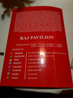 Raj Pavilion menu