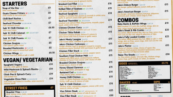 Jake's Cocktail And Grill menu
