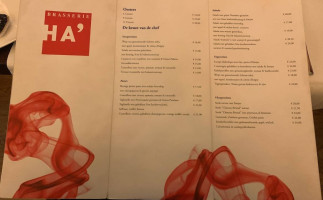 Brasserie Ha' menu