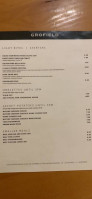 The Grofield Inn menu