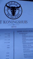 T Koningshuis menu
