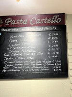 Pasta Castello menu