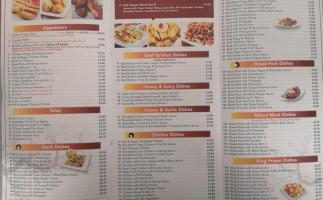 Lin Take Away menu