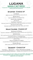 Lugana Italian menu