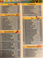 De Lange Muur menu