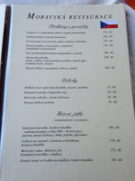 Moravska Restaurace menu