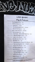 Pig N Falcon menu