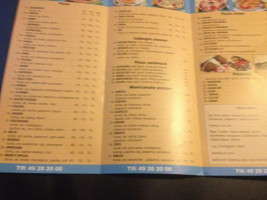 Snekkersten Pizza Grill menu