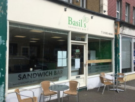 Basil's Sandwich inside