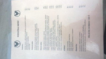 Restaurace Kohutka menu