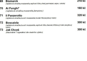 Il Panzerotto menu