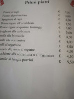 Trattoria San Nicola menu