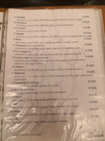 Il Viandante menu