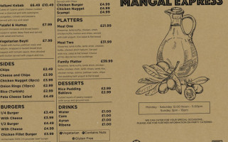 Mangal Express menu