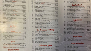 Ming Of The Avenue menu