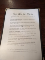 The Five Mile Inn food