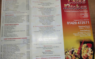 China Kitchen menu