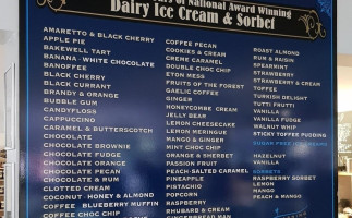 Blyton Ice Cream menu