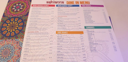 Ashianna menu