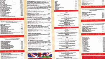 Maharaj's Lounge menu