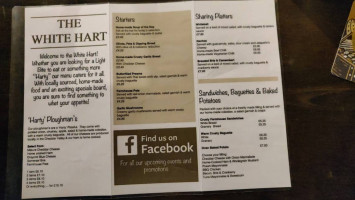 The White Hart menu