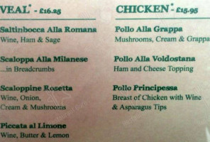 La Rosetta menu