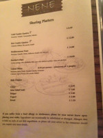 Nene Cafe And Bistro menu