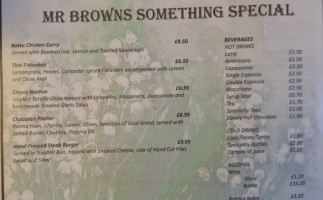Mr Brown's menu
