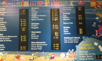 Rainbow Fish Bar menu