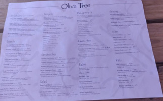 Olive Tree menu