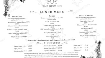 New Inn menu