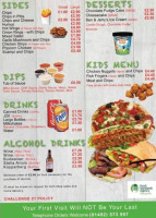 Conwy Kebab, Burger Pizza House menu