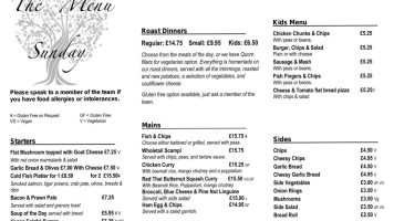The Orchard Inn menu