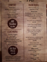 The Green Billy Row menu