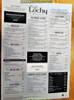 The Lochy menu