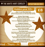 The White Hart Corsley menu