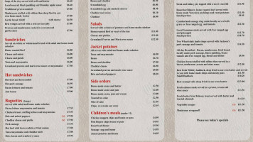 Cracoe Cafe menu