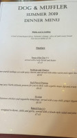 The Dog And Muffler Inn menu