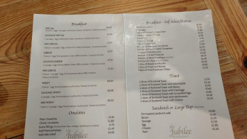 Jubilee Cafe menu