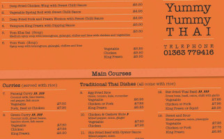 Yummy Tummy Thainese menu