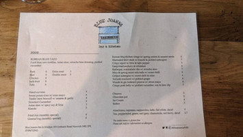 Blue Joanna Bar & Kitchen menu
