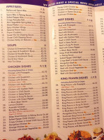 Imperial Chinese Restuarant menu