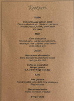 Rockpool Cafe menu