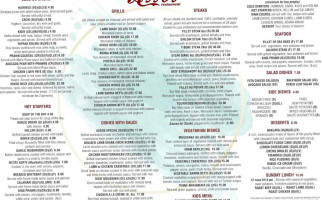 Assos Steak, Wine And Meze House menu
